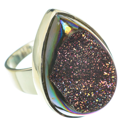 Titanium Druzy Rings handcrafted by Ana Silver Co - RING60972