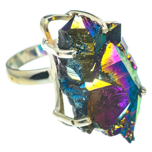 Titanium Sunshine Druzy Rings handcrafted by Ana Silver Co - RING60982
