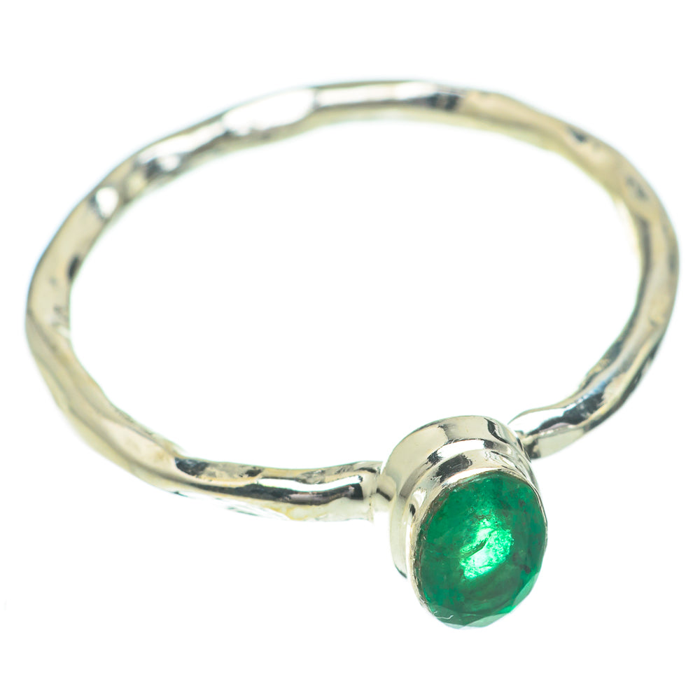 Zambian Emerald Rings handcrafted by Ana Silver Co - RING60991