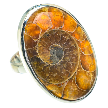 Ammonite Fossil Rings handcrafted by Ana Silver Co - RING60995