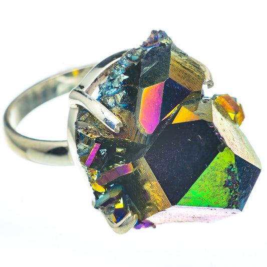 Titanium Sunshine Druzy Rings handcrafted by Ana Silver Co - RING61008