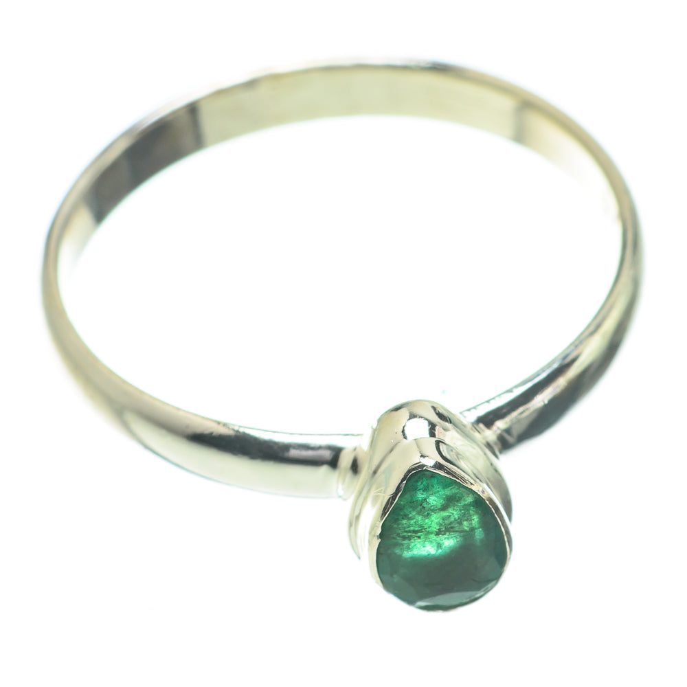 Zambian Emerald Rings handcrafted by Ana Silver Co - RING61020