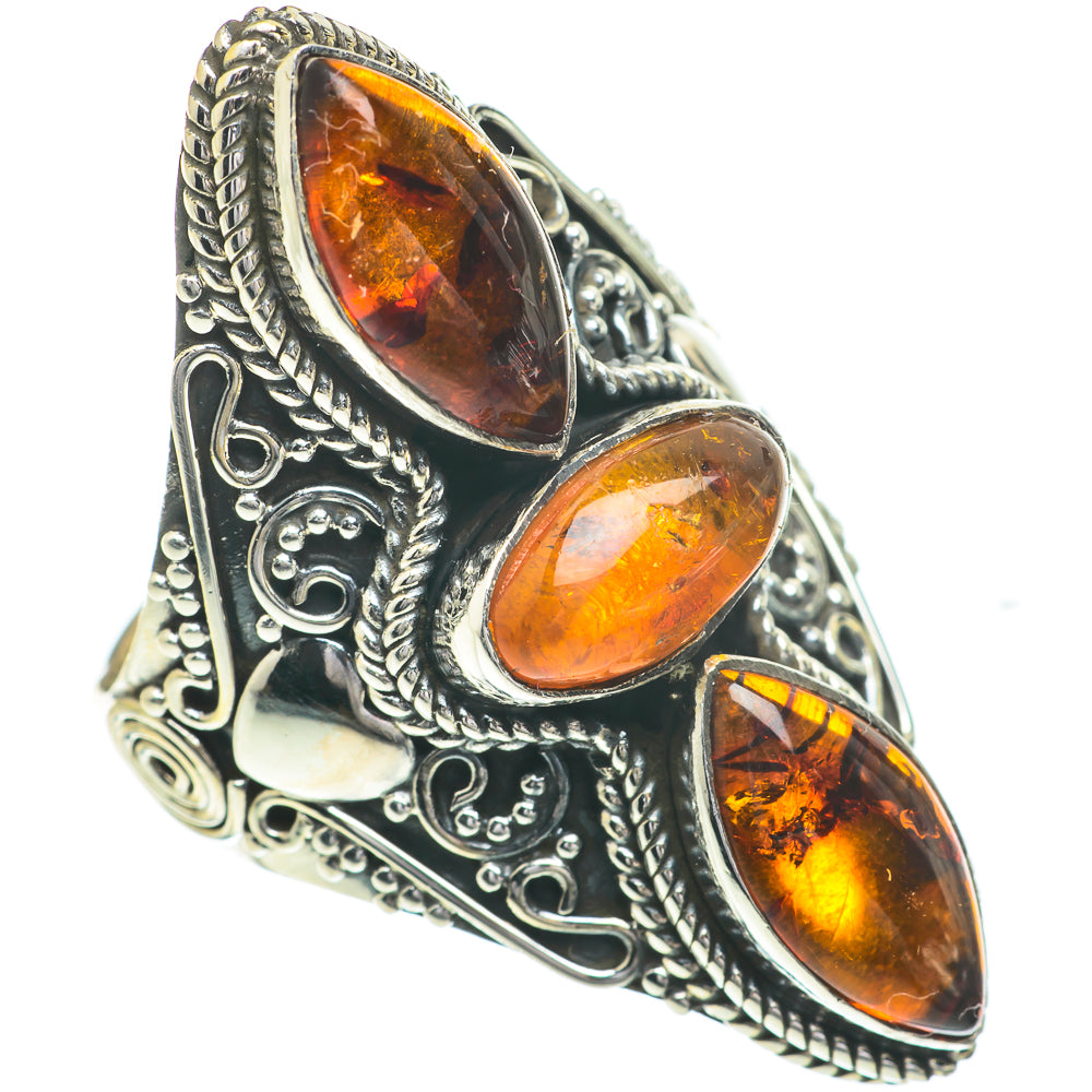 Baltic Amber Rings handcrafted by Ana Silver Co - RING61024