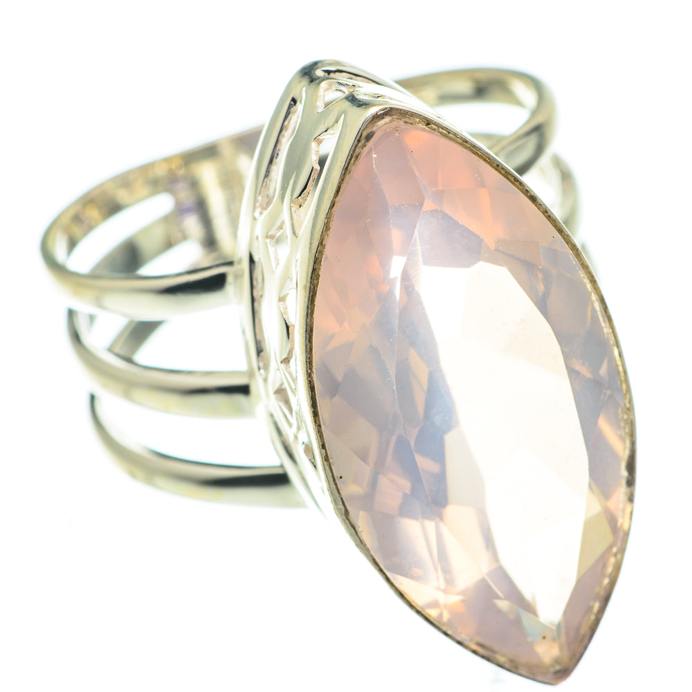 Rose Quartz Rings handcrafted by Ana Silver Co - RING61028