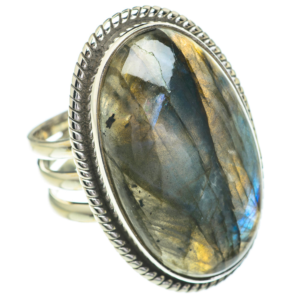 Labradorite Rings handcrafted by Ana Silver Co - RING61040
