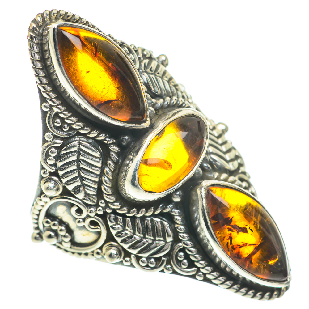 Baltic Amber Rings handcrafted by Ana Silver Co - RING61049