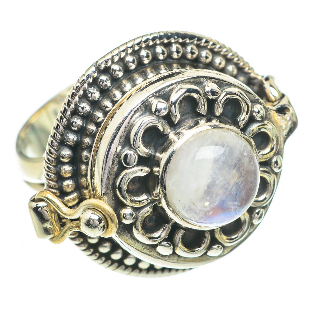 Rainbow Moonstone Rings handcrafted by Ana Silver Co - RING61058