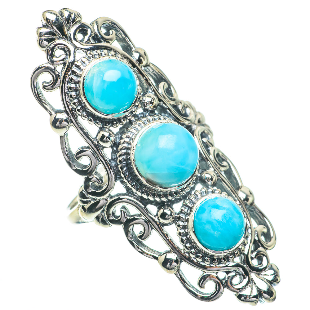 Larimar Rings handcrafted by Ana Silver Co - RING61064