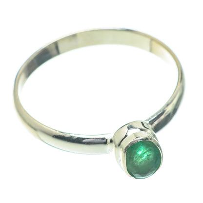 Zambian Emerald Rings handcrafted by Ana Silver Co - RING61066