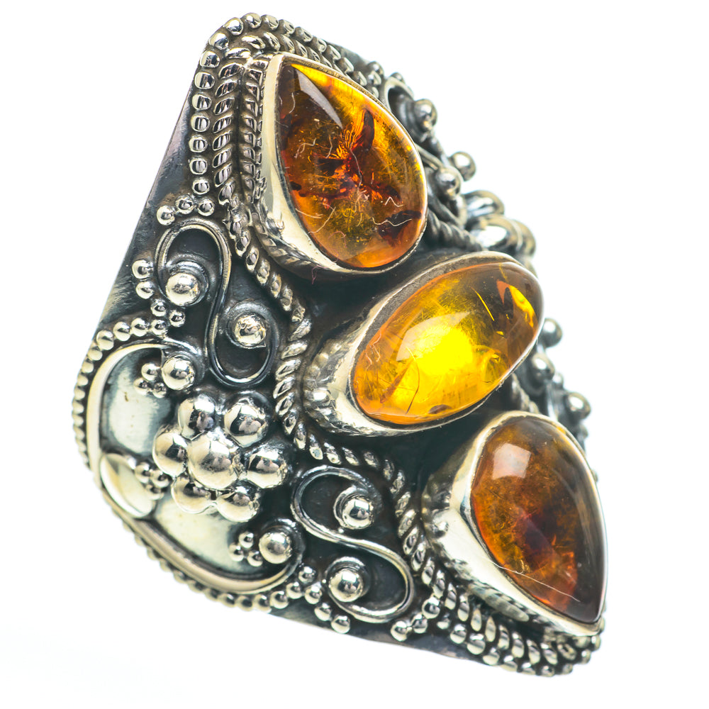 Baltic Amber Rings handcrafted by Ana Silver Co - RING61070