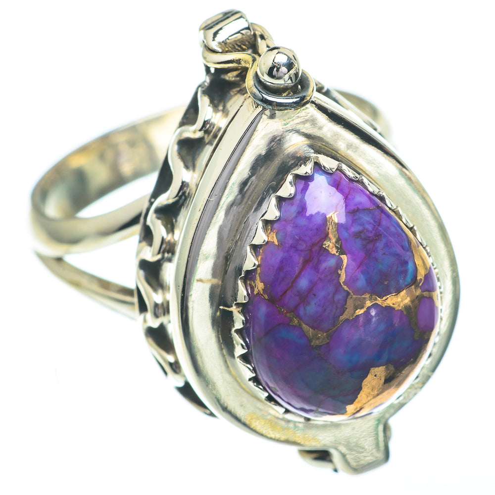 Purple Copper Composite Turquoise Rings handcrafted by Ana Silver Co - RING61073