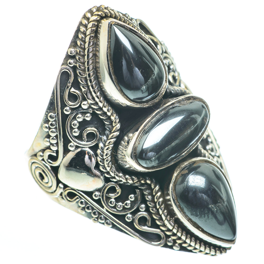 Hematite Rings handcrafted by Ana Silver Co - RING61082