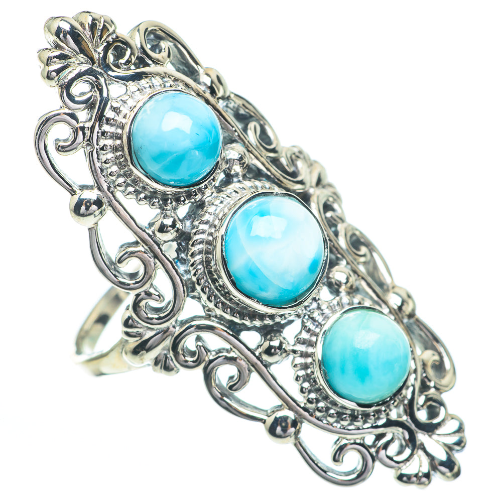 Larimar Rings handcrafted by Ana Silver Co - RING61083