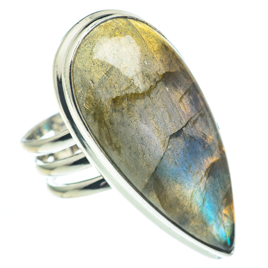 Labradorite Rings handcrafted by Ana Silver Co - RING61101