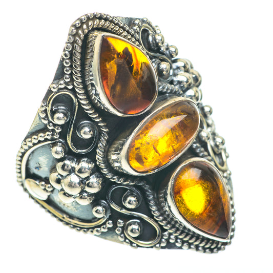 Baltic Amber Rings handcrafted by Ana Silver Co - RING61105