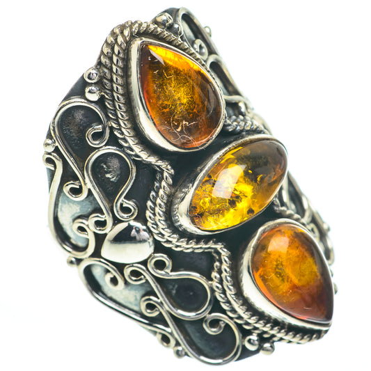 Baltic Amber Rings handcrafted by Ana Silver Co - RING61106