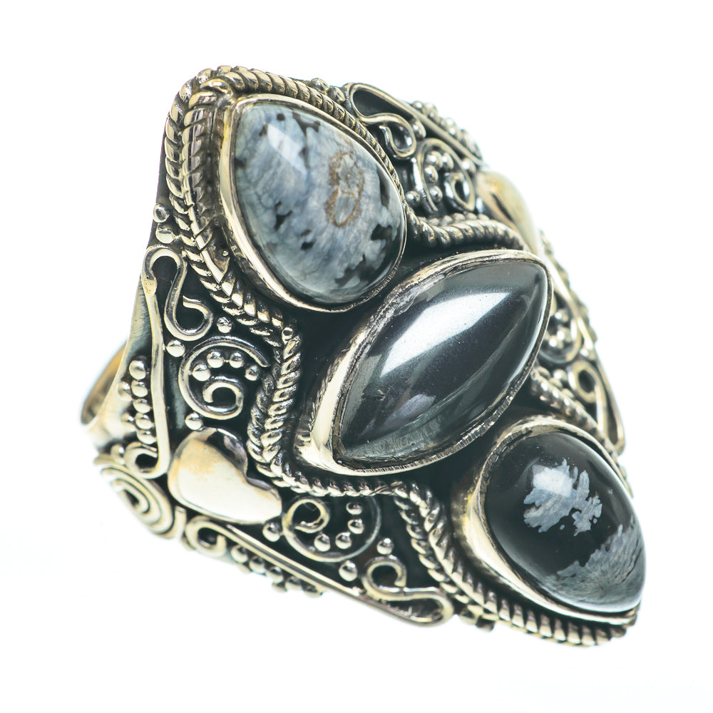 Hematite Rings handcrafted by Ana Silver Co - RING61113