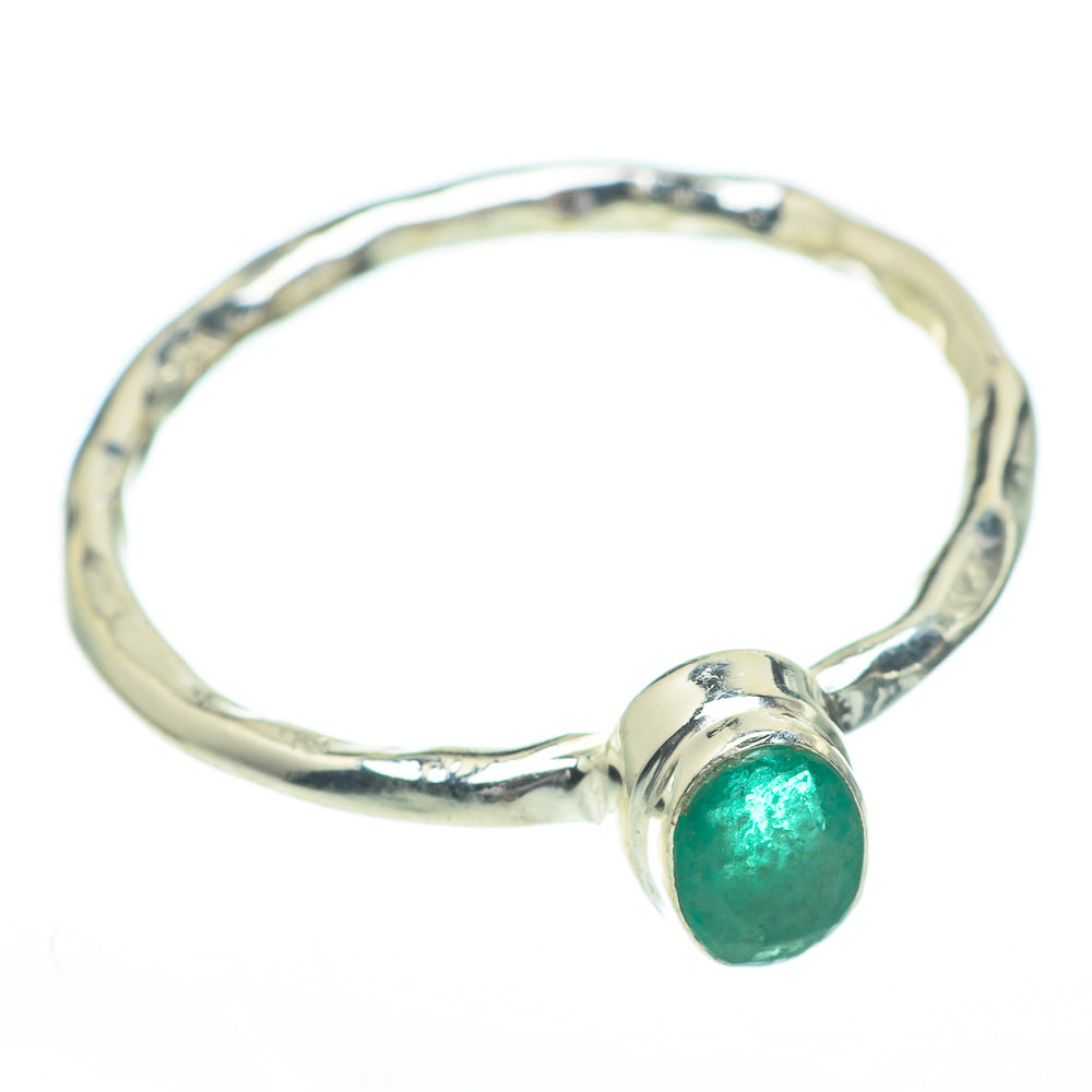 Zambian Emerald Rings handcrafted by Ana Silver Co - RING61118