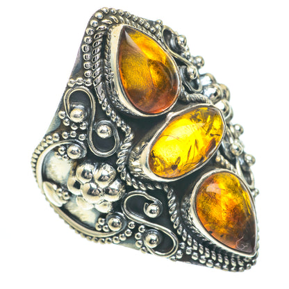 Baltic Amber Rings handcrafted by Ana Silver Co - RING61121