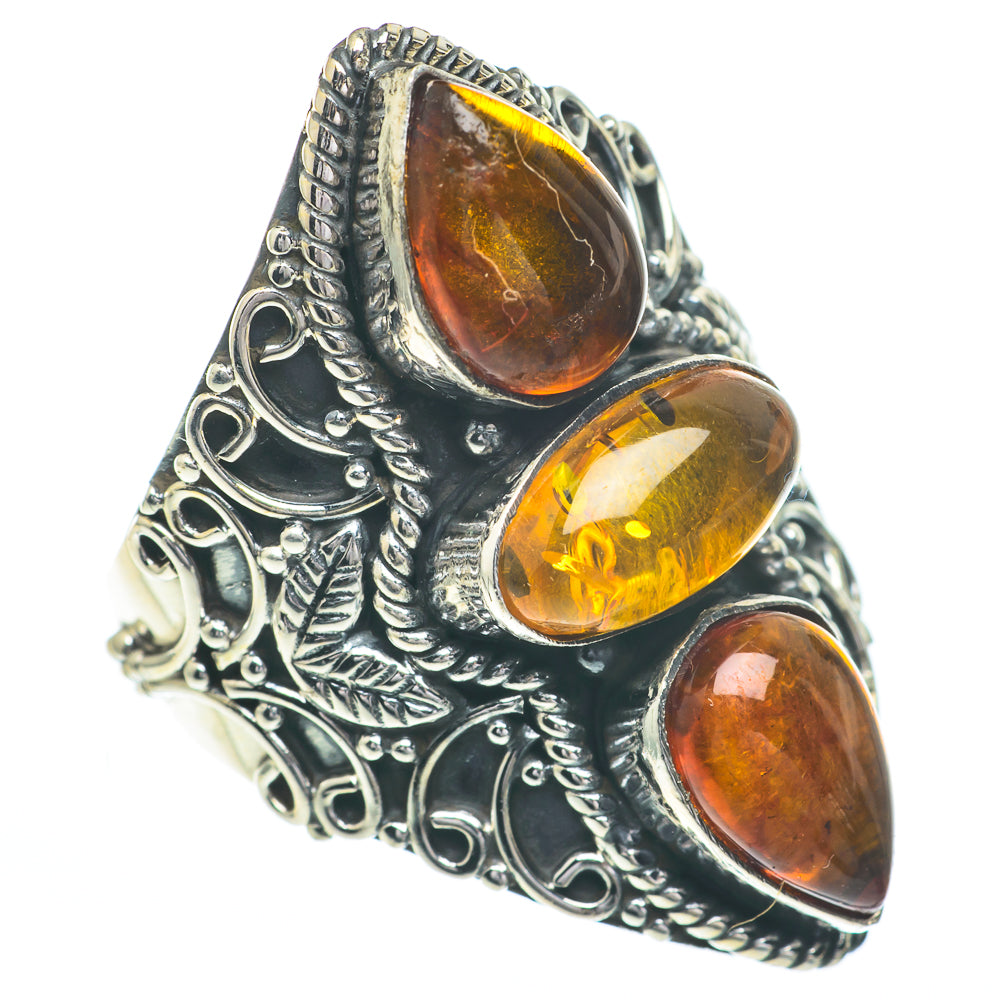 Baltic Amber Rings handcrafted by Ana Silver Co - RING61122