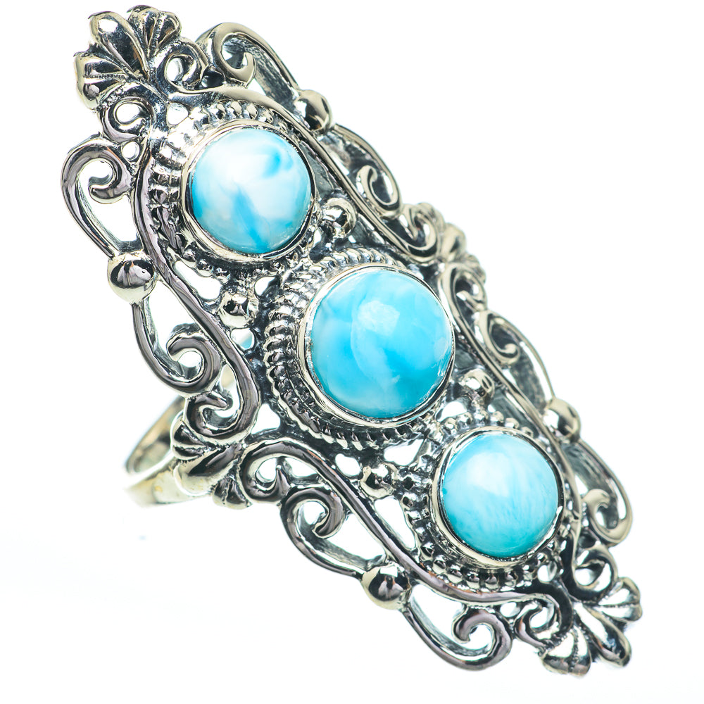 Larimar Rings handcrafted by Ana Silver Co - RING61131