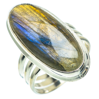 Labradorite Rings handcrafted by Ana Silver Co - RING61132