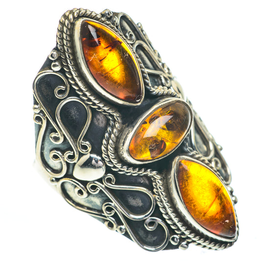 Baltic Amber Rings handcrafted by Ana Silver Co - RING61135