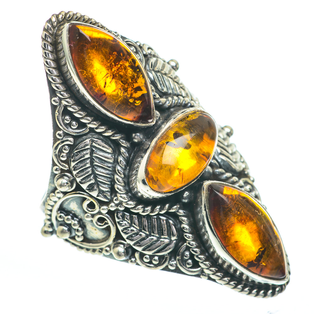 Baltic Amber Rings handcrafted by Ana Silver Co - RING61136