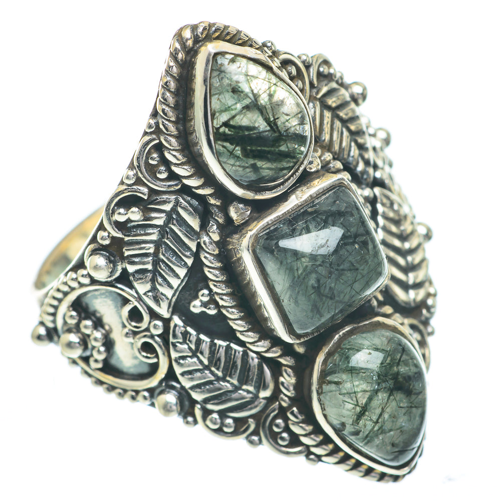 Tourmalinated Quartz Rings handcrafted by Ana Silver Co - RING61140