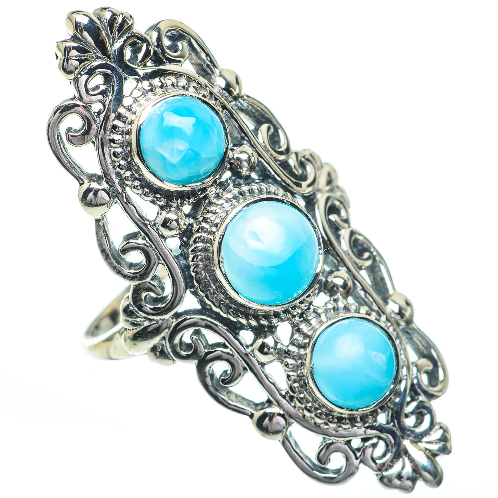 Larimar Rings handcrafted by Ana Silver Co - RING61143