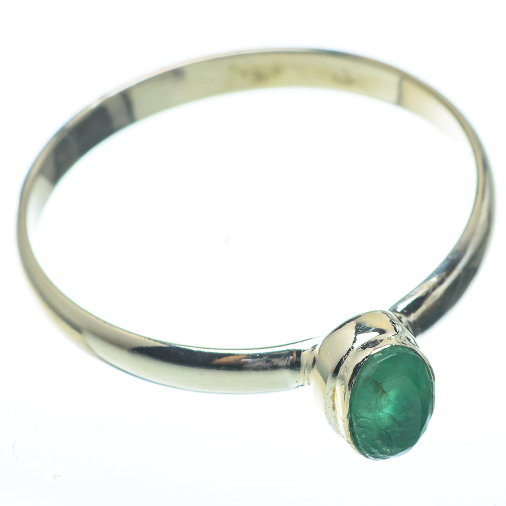 Zambian Emerald Rings handcrafted by Ana Silver Co - RING61154