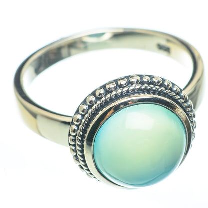 Aqua Chalcedony Rings handcrafted by Ana Silver Co - RING61201