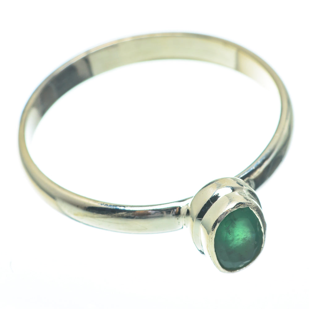 Zambian Emerald Rings handcrafted by Ana Silver Co - RING61205