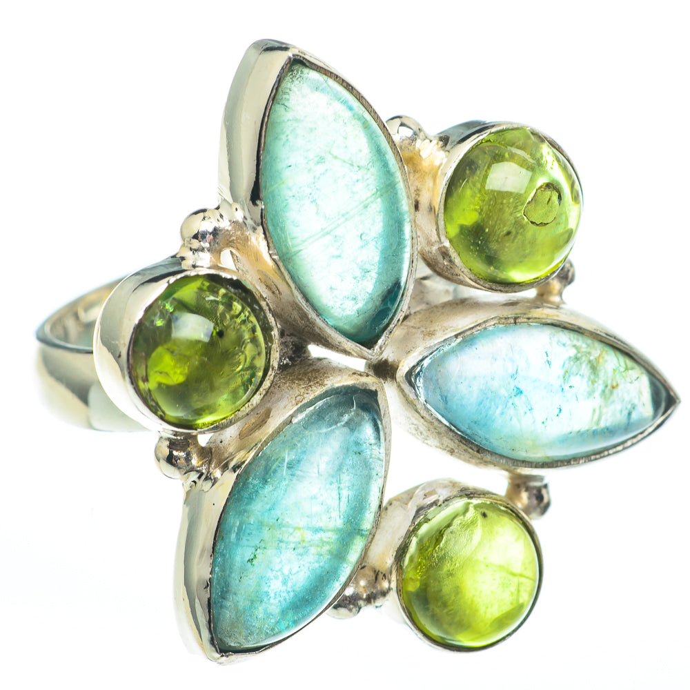 Blue Fluorite Rings handcrafted by Ana Silver Co - RING61224