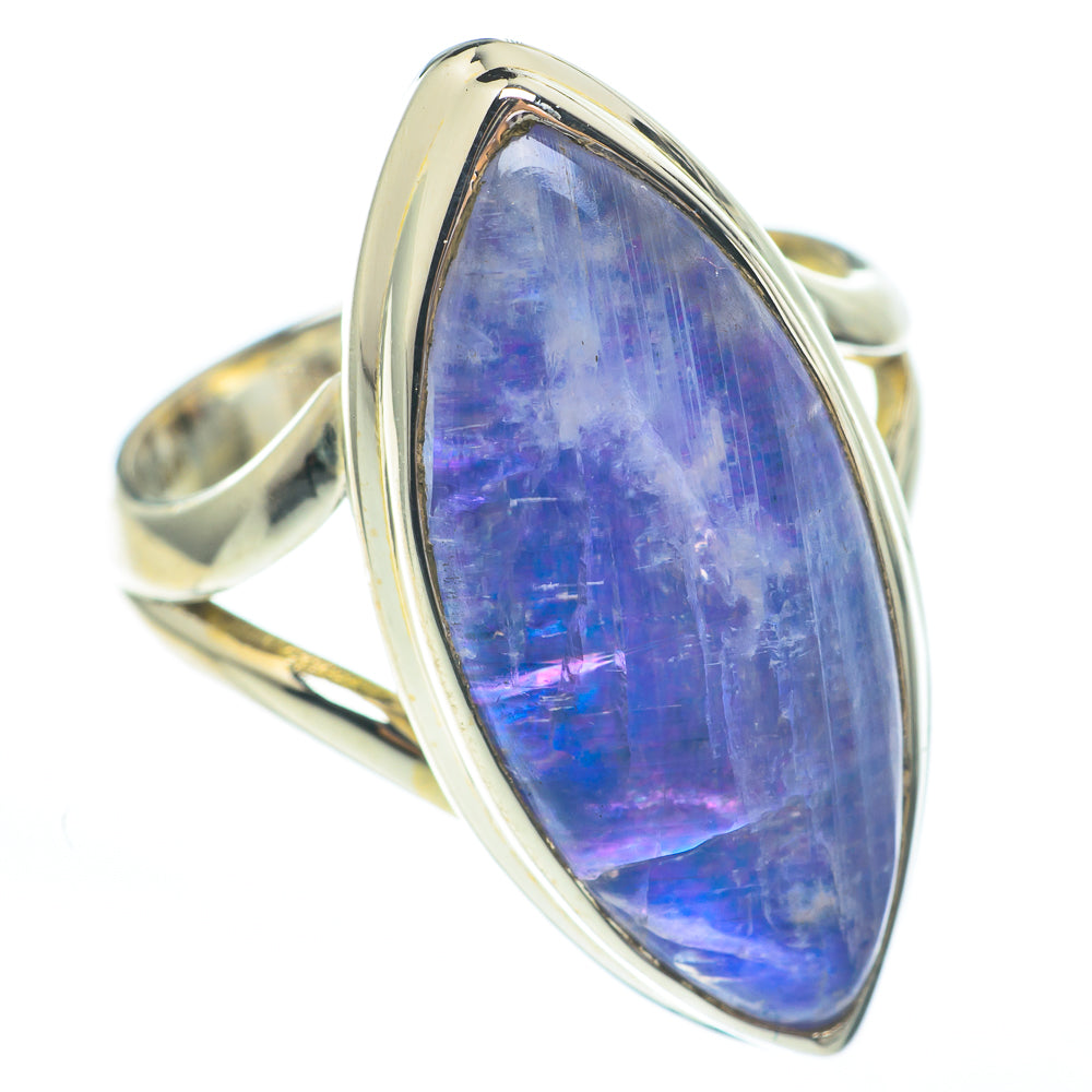 Rainbow Moonstone Rings handcrafted by Ana Silver Co - RING61257