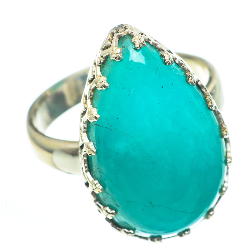 Peruvian Amazonite Rings handcrafted by Ana Silver Co - RING61281