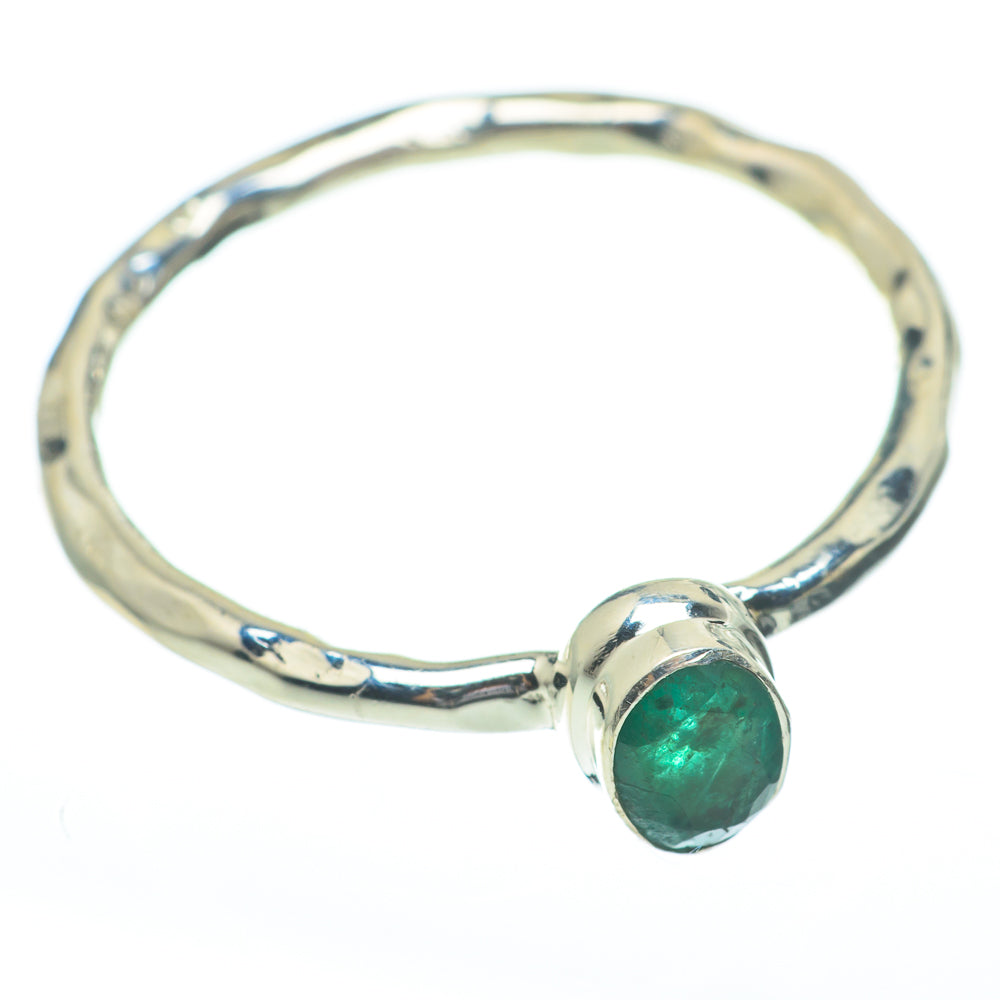 Zambian Emerald Rings handcrafted by Ana Silver Co - RING61302