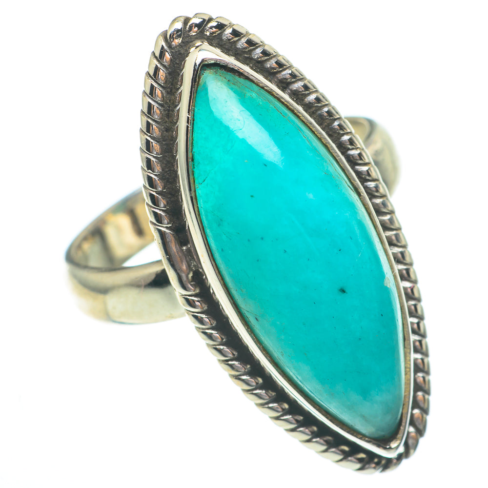 Peruvian Amazonite Rings handcrafted by Ana Silver Co - RING61313