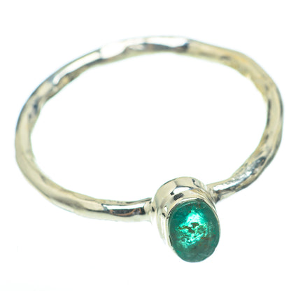 Zambian Emerald Rings handcrafted by Ana Silver Co - RING61324