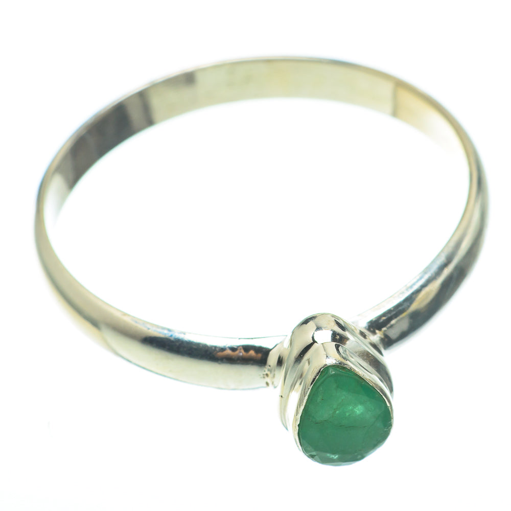 Zambian Emerald Rings handcrafted by Ana Silver Co - RING61326