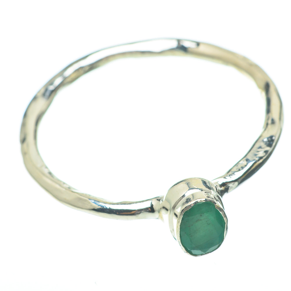 Zambian Emerald Rings handcrafted by Ana Silver Co - RING61337