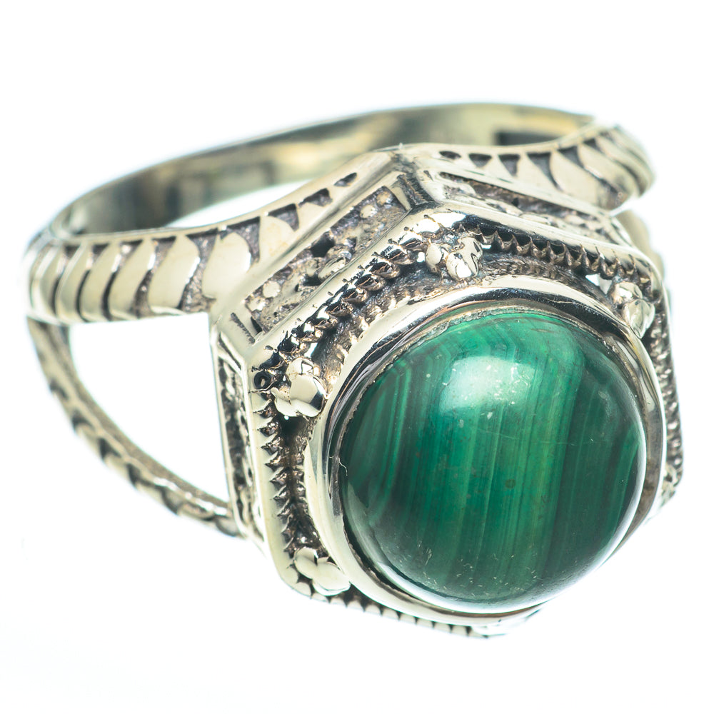 Malachite Rings handcrafted by Ana Silver Co - RING61346
