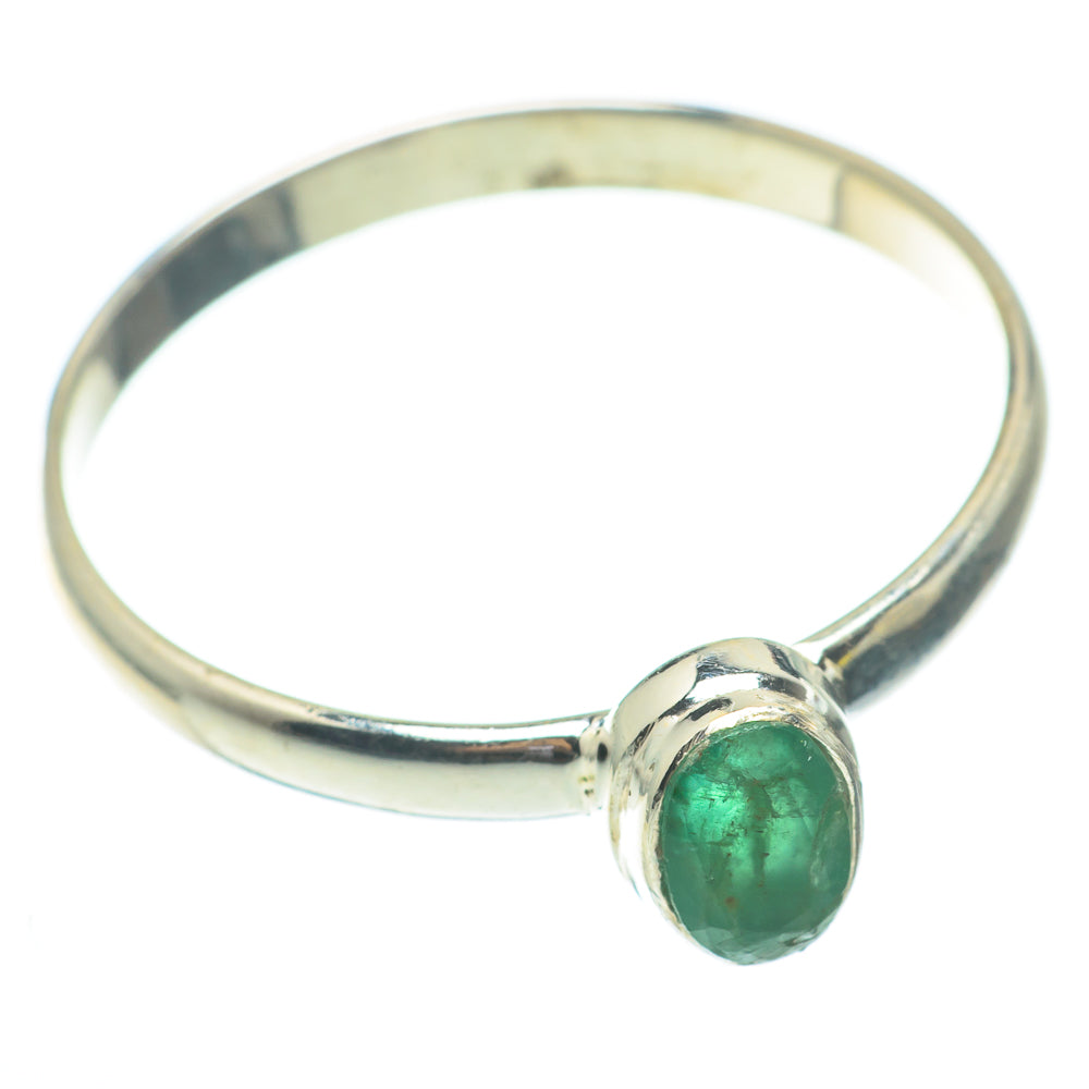 Zambian Emerald Rings handcrafted by Ana Silver Co - RING61354