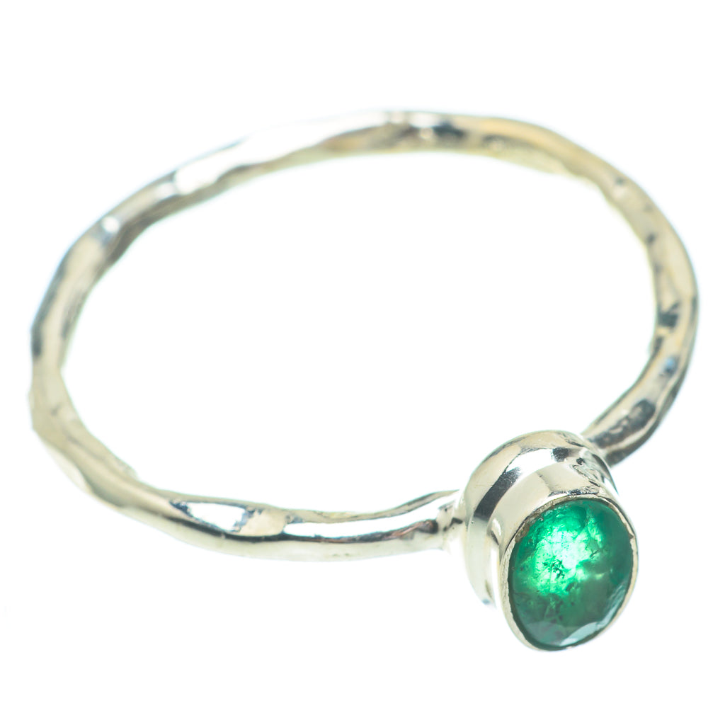 Zambian Emerald Rings handcrafted by Ana Silver Co - RING61367