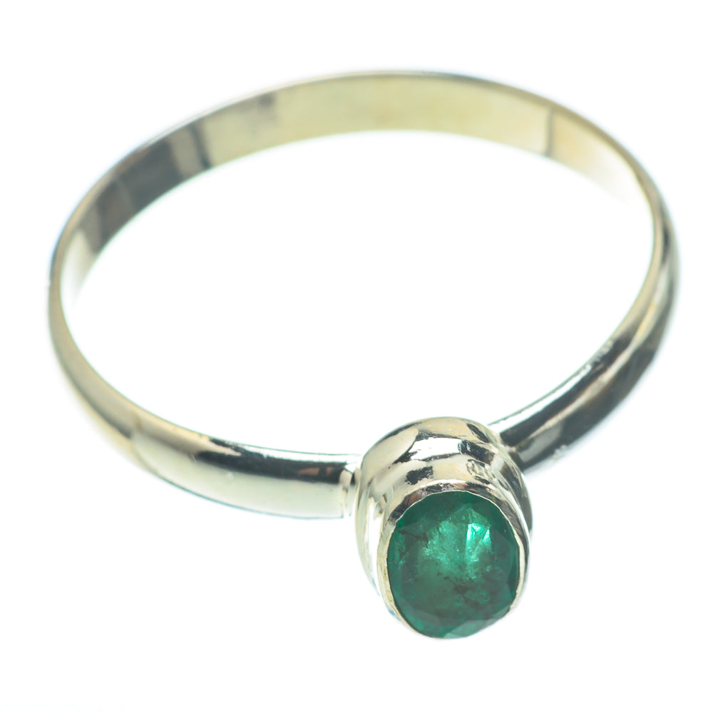 Zambian Emerald Rings handcrafted by Ana Silver Co - RING61370