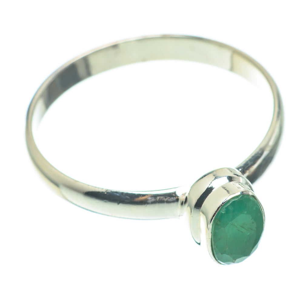 Zambian Emerald Rings handcrafted by Ana Silver Co - RING61379