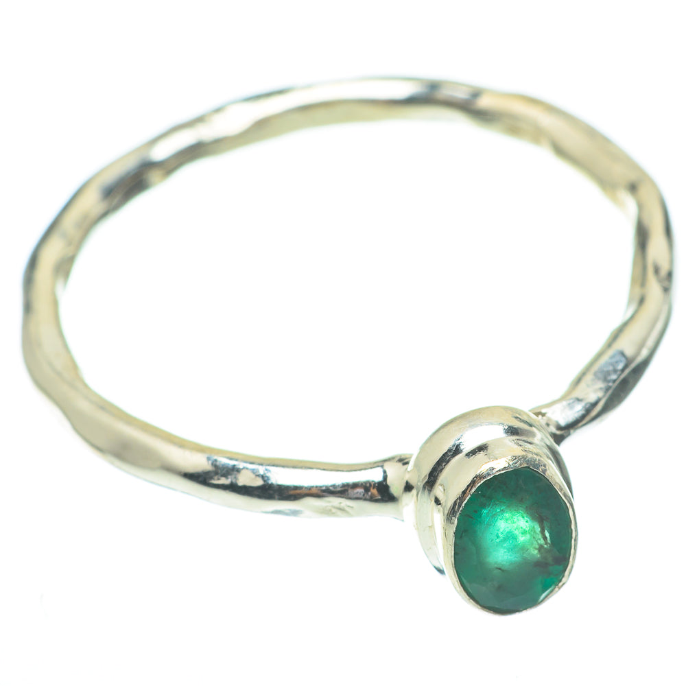 Zambian Emerald Rings handcrafted by Ana Silver Co - RING61385
