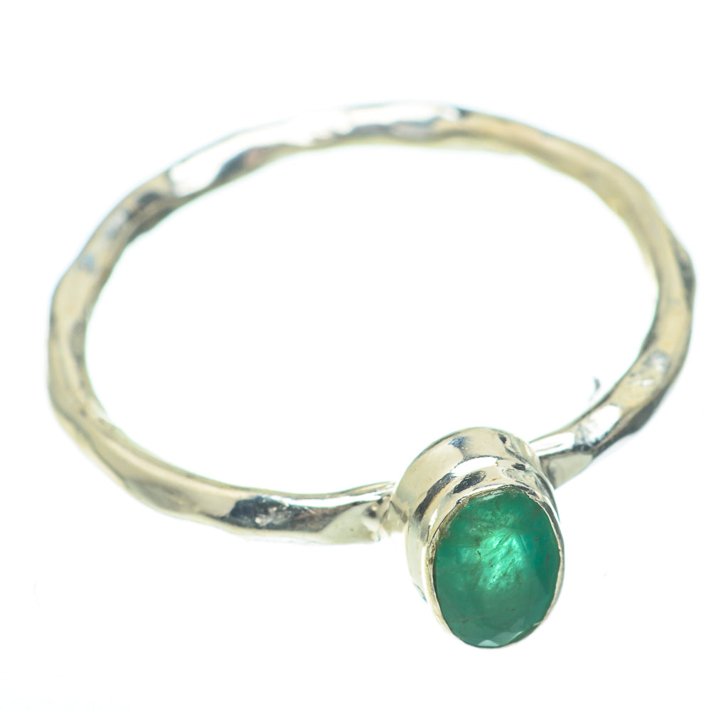 Zambian Emerald Rings handcrafted by Ana Silver Co - RING61396