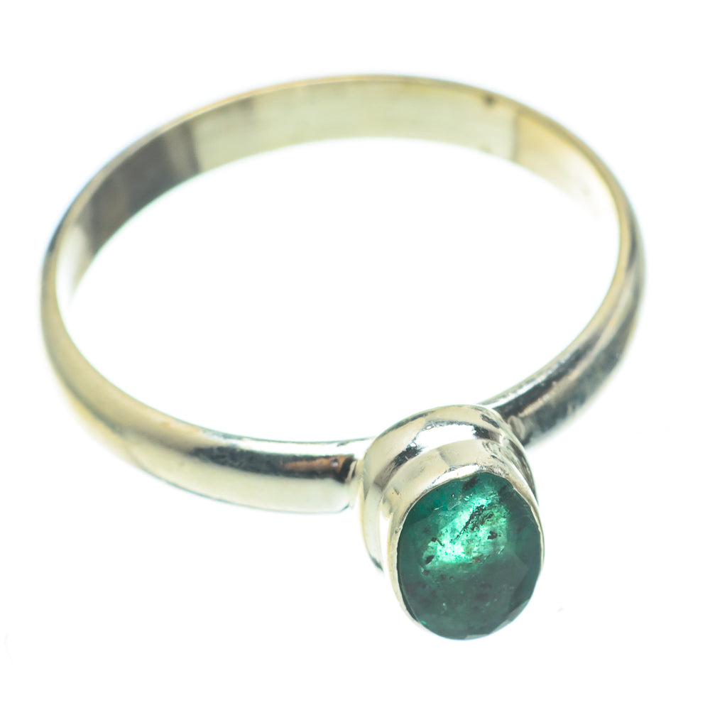 Zambian Emerald Rings handcrafted by Ana Silver Co - RING61397