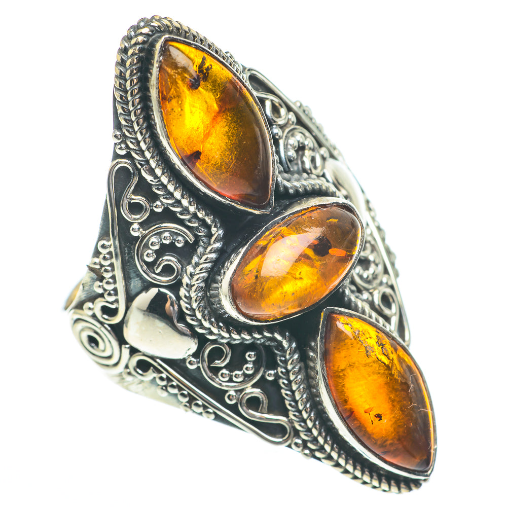 Baltic Amber Rings handcrafted by Ana Silver Co - RING61403